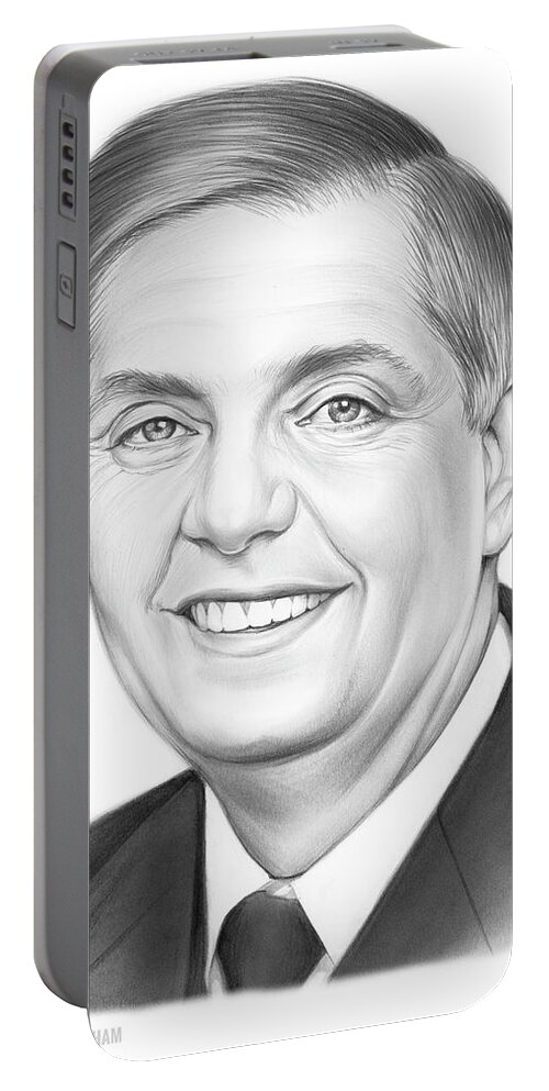 Lindsey Graham Portable Battery Charger featuring the drawing Senator Lindsey Graham by Greg Joens