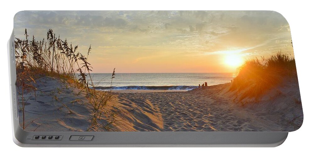 Obx Sunrise Portable Battery Charger featuring the photograph September Sunrise by Barbara Ann Bell