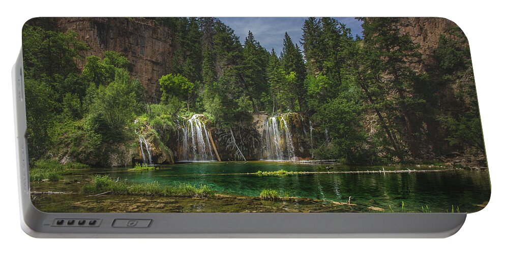 Beauty In Nature Portable Battery Charger featuring the photograph Serene Hanging Lake Waterfalls by Andy Konieczny