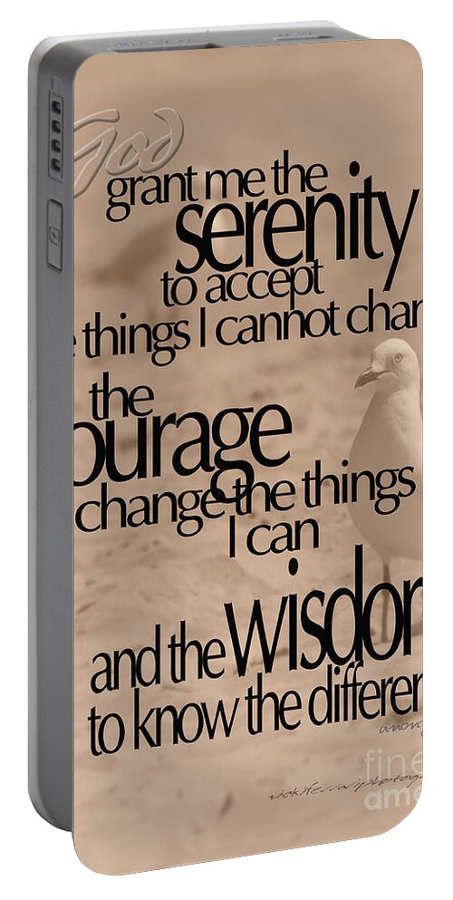  Portable Battery Charger featuring the photograph Serenity Prayer 04 by Vicki Ferrari