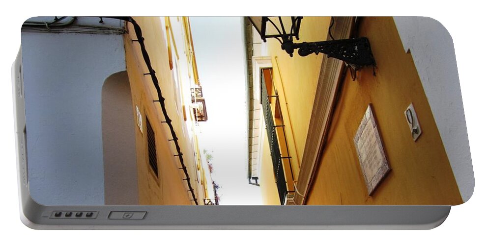 Seville Portable Battery Charger featuring the photograph Seville Narrow Streets II Spain by John Shiron