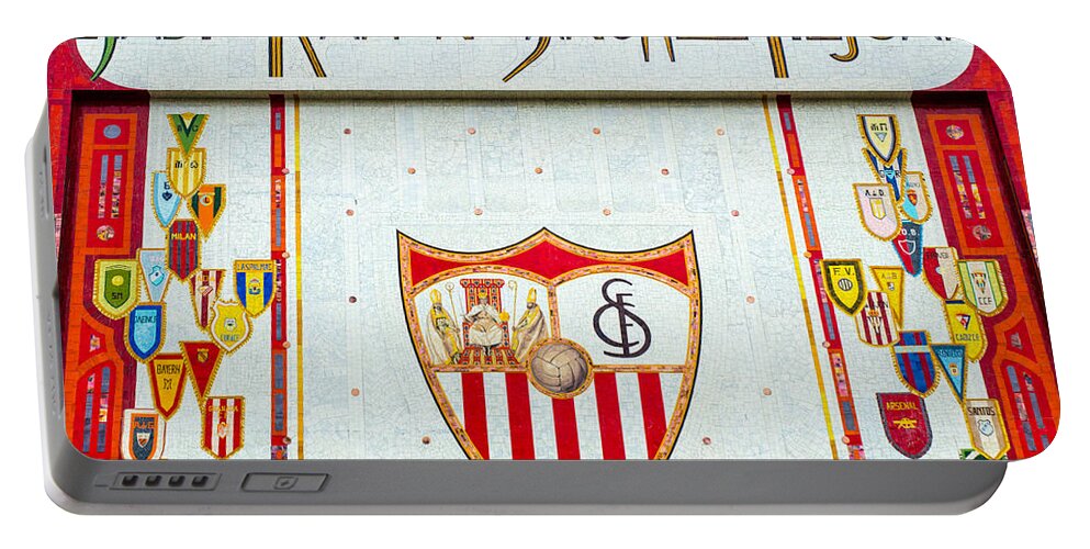 Football Portable Battery Charger featuring the photograph Seville Stadium - Ramon Sanchez Pijuan by AM FineArtPrints