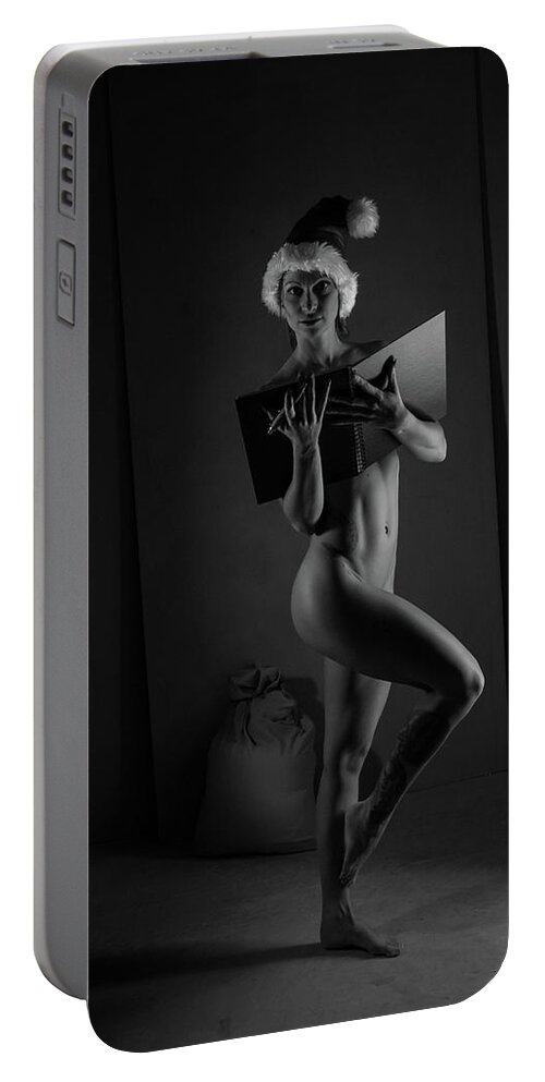Blue Muse Fine Art Portable Battery Charger featuring the photograph Sexy Santa II by Blue Muse Fine Art
