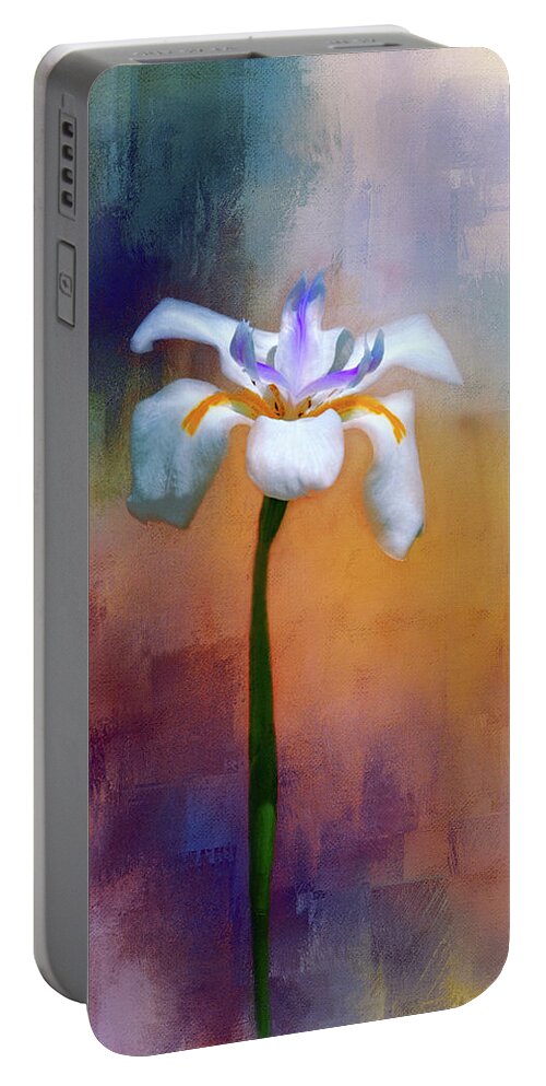 Wild Iris Portable Battery Charger featuring the photograph Shades of Iris by Carolyn Marshall