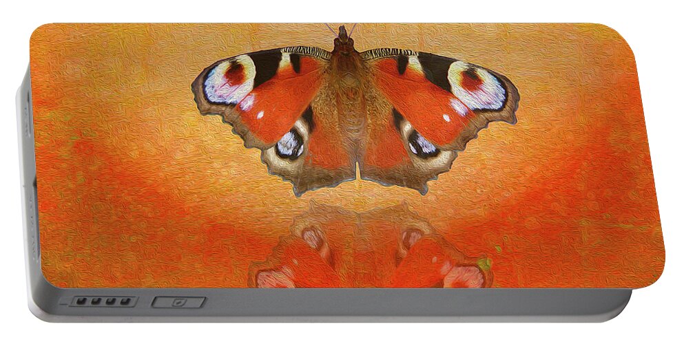 Butterfly Portable Battery Charger featuring the photograph Shadow of Joy by Vanessa Thomas