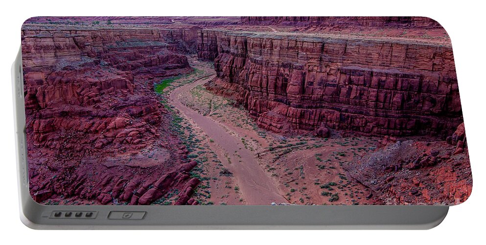 Utah Portable Battery Charger featuring the photograph Shafer Canyon at Sunset - Moab - Utah by Gary Whitton
