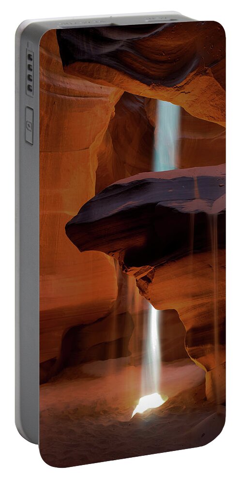 Antelope Canyon Portable Battery Charger featuring the photograph Shaft Of Light by Mountain Dreams