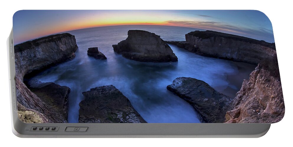 Shark Portable Battery Charger featuring the photograph Shark Fin Cove by Morgan Wright