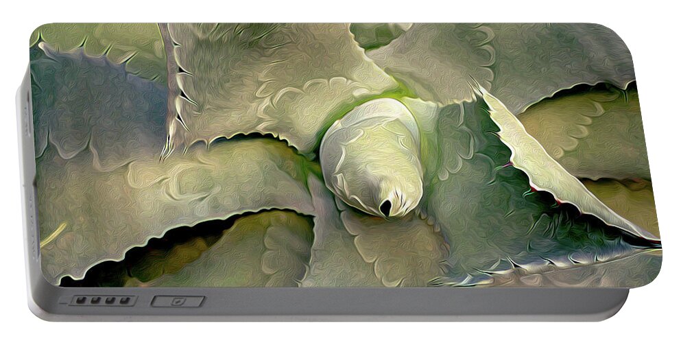  Cactus Portable Battery Charger featuring the photograph Sharp Embrace 8 by Lynda Lehmann
