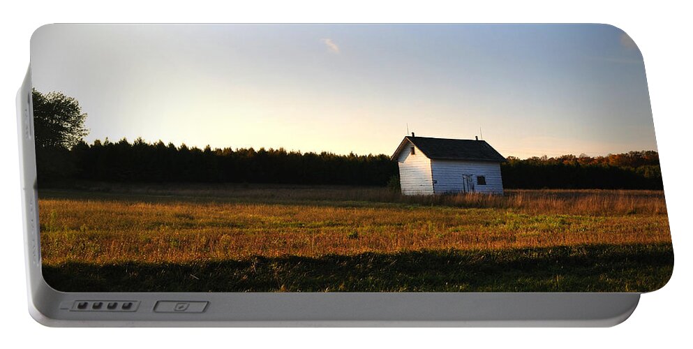 Fall Portable Battery Charger featuring the photograph Shed by Tim Nyberg