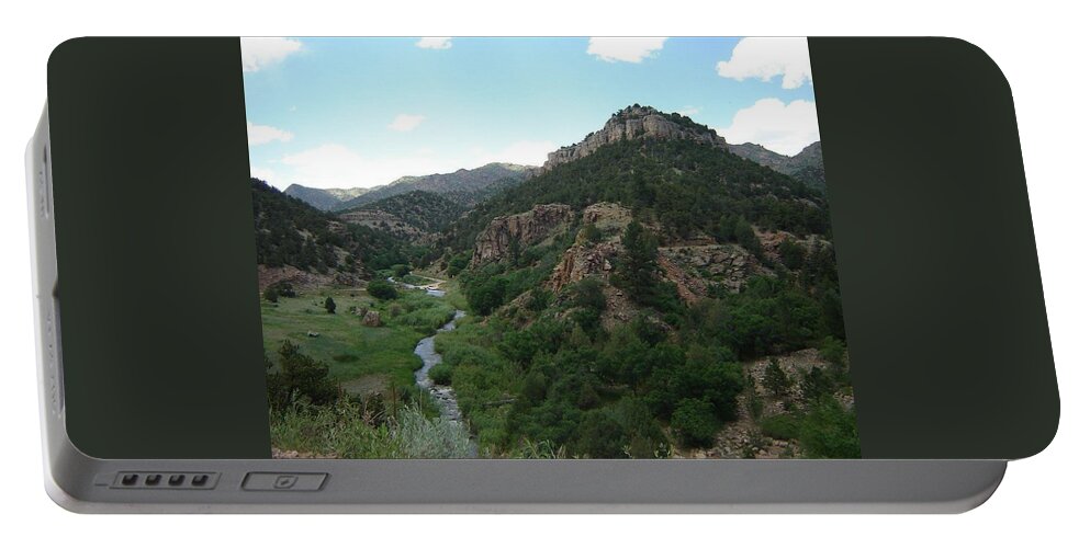 Shelf Road Portable Battery Charger featuring the photograph Shelf Road Vista by Anita Burgermeister