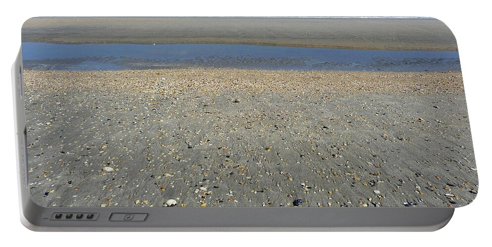 Seashells Portable Battery Charger featuring the photograph Shelly Beach by Lisa Blake