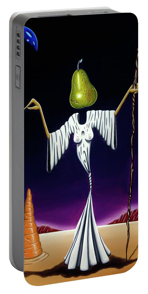  Portable Battery Charger featuring the painting Shepherd Moon by Paxton Mobley