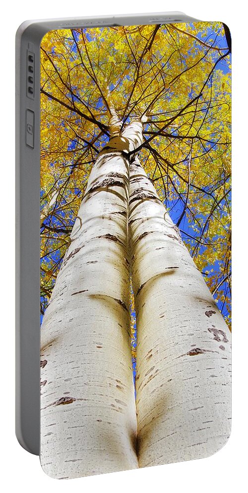 Aspen Portable Battery Charger featuring the photograph She's Got Legs by Amanda Smith