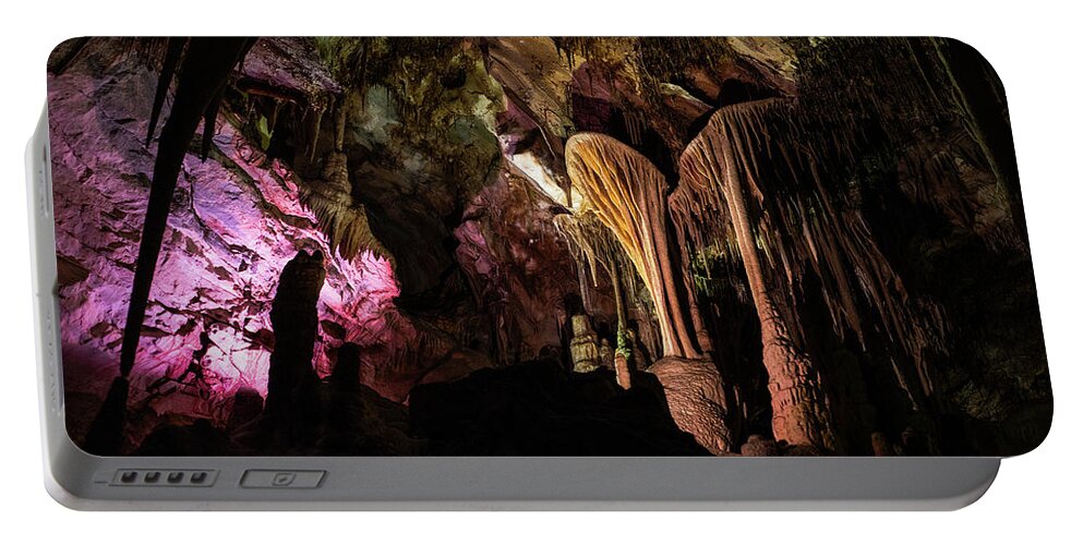 Nevada Portable Battery Charger featuring the photograph Shields and Stalactites Lehman Cave Great Basin National Park Nevada by Lawrence S Richardson Jr