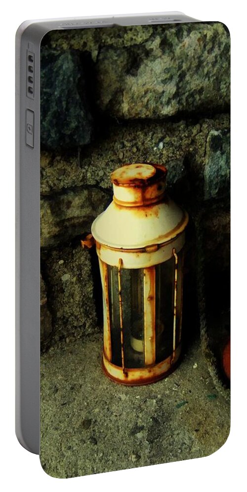 Lanterns Portable Battery Charger featuring the painting Shine a Light by RC DeWinter