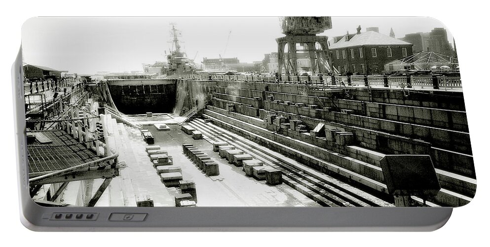 Ships Portable Battery Charger featuring the photograph Shipyard by Raymond Earley