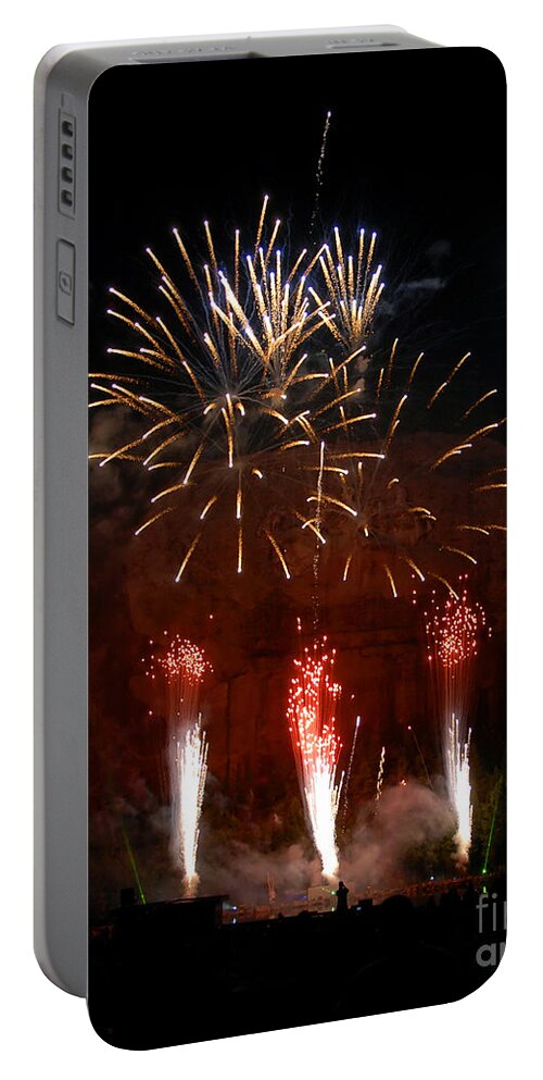 Photography.fireworks Portable Battery Charger featuring the photograph Shooting the fireworks by David Lee Thompson