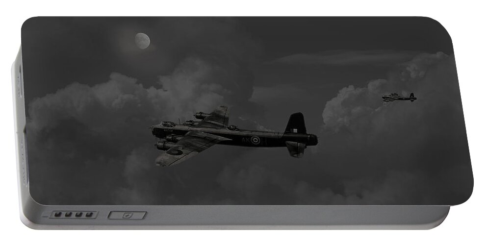 Aircraft Portable Battery Charger featuring the photograph Short Stirling - 'Forgotten bomber' by Pat Speirs
