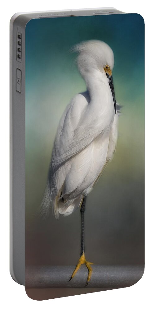 Egret Portable Battery Charger featuring the photograph Shy Egret by Kim Hojnacki