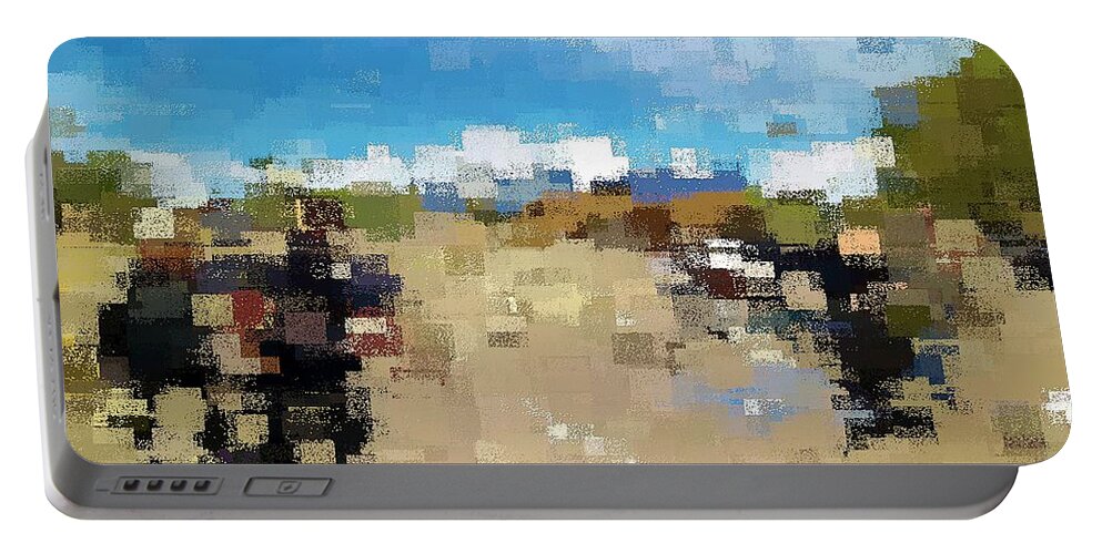 Countryside Portable Battery Charger featuring the digital art What do you see? by David Manlove