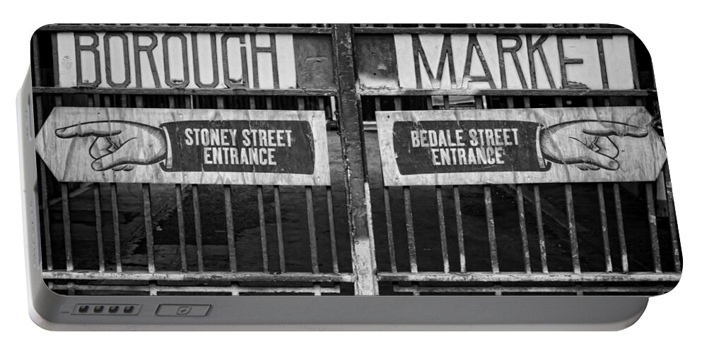 Borough Market Portable Battery Charger featuring the photograph Signs Point the Way by Heather Applegate