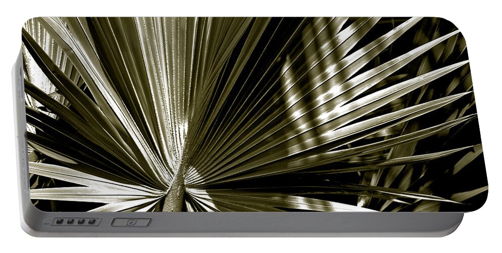 Photography Portable Battery Charger featuring the photograph Silver Palm by Susanne Van Hulst
