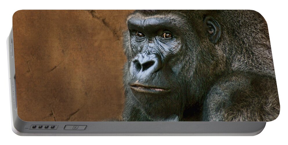 Animals Portable Battery Charger featuring the photograph Silverback Stare - Gorilla by Nikolyn McDonald