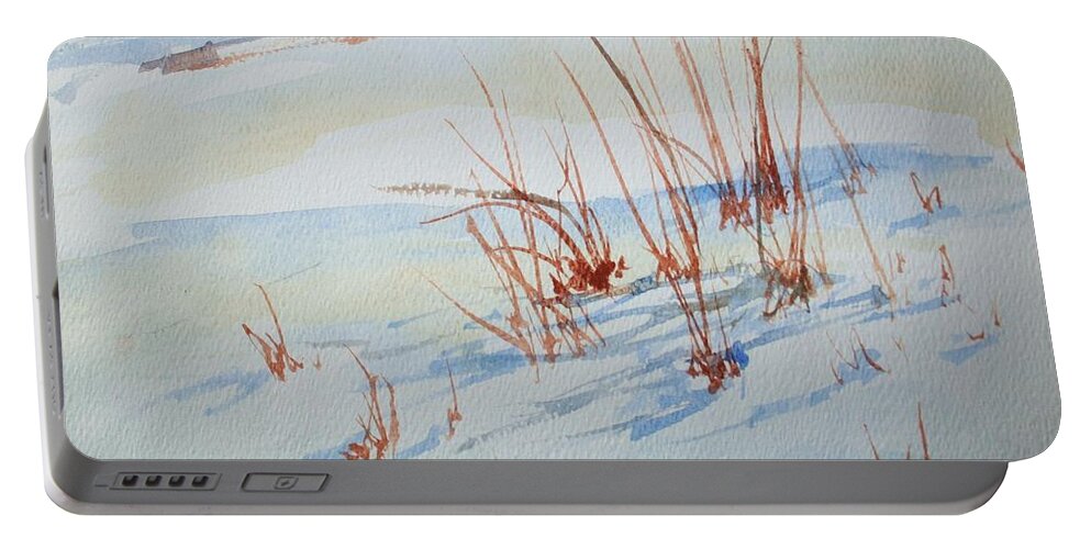 Landscape Paintings Portable Battery Charger featuring the painting Simple Sketch by Julie Lueders 