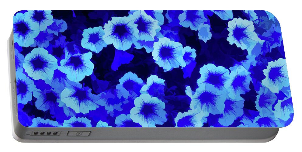 Flower Portable Battery Charger featuring the photograph Simply Blue Purple Petunias by Aimee L Maher ALM GALLERY