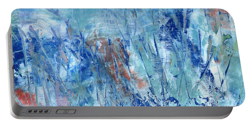 Oil Portable Battery Charger featuring the painting Singing by Marcy Brennan
