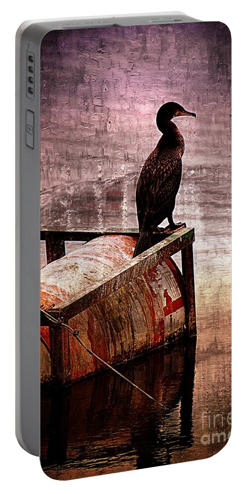 Bird Portable Battery Charger featuring the photograph Sitting on the Dock of the Bay by Clare Bevan