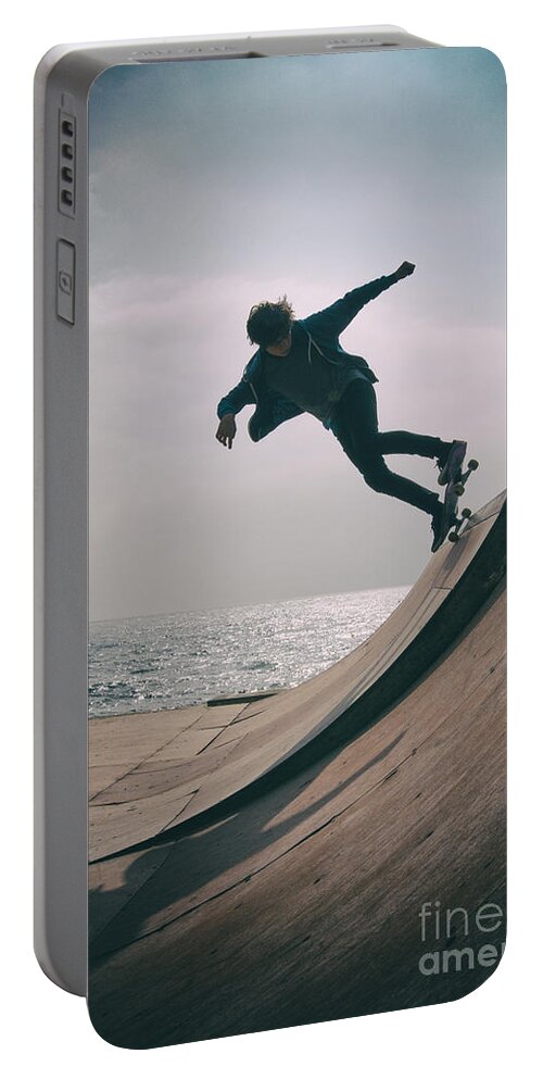 Skate Portable Battery Charger featuring the photograph Skater Boy 007 by Clayton Bastiani
