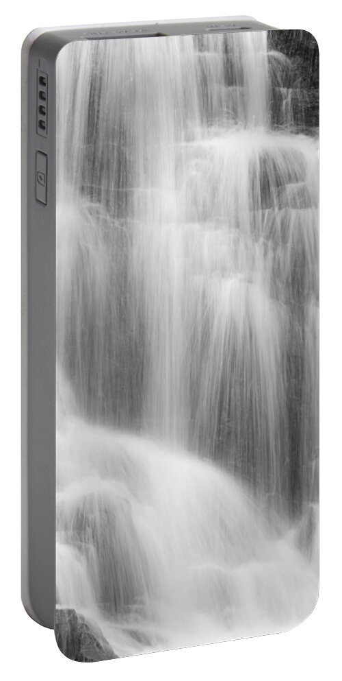 Abstract Portable Battery Charger featuring the photograph SKC 0219 Gentle Flow on the Rocks by Sunil Kapadia