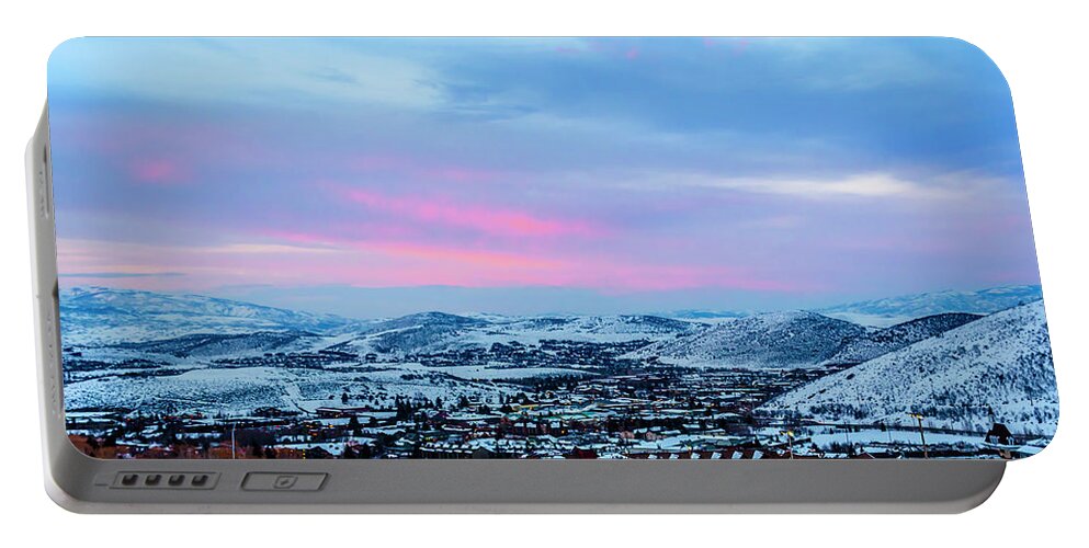 Skiing Portable Battery Charger featuring the photograph Ski Town by Daniel Murphy