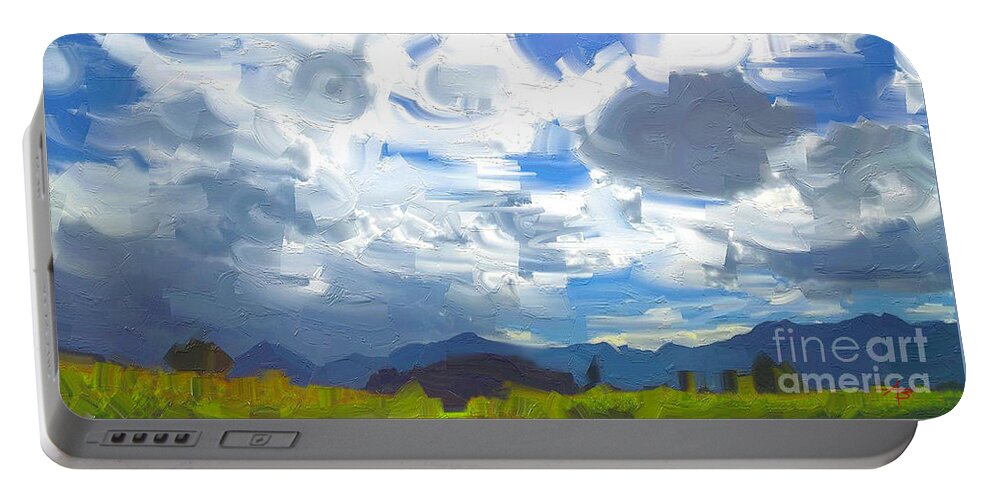 Painting Portable Battery Charger featuring the painting Sky by Angie Braun