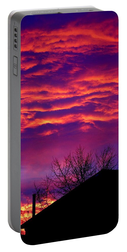 Hell Portable Battery Charger featuring the photograph Sky Drama by Valentino Visentini