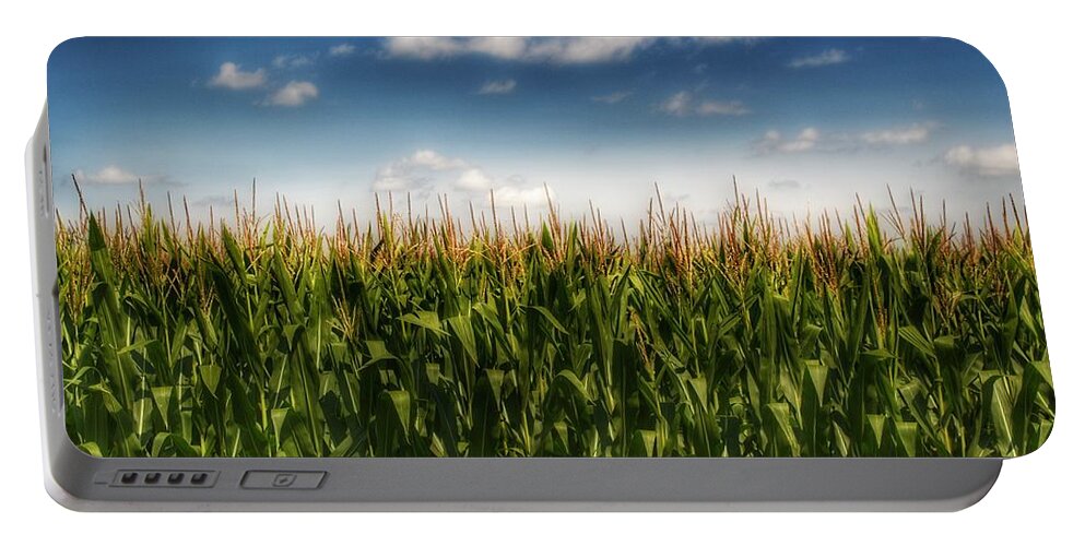 Sky Portable Battery Charger featuring the photograph 2005 - Sky High Corn by Sheryl L Sutter