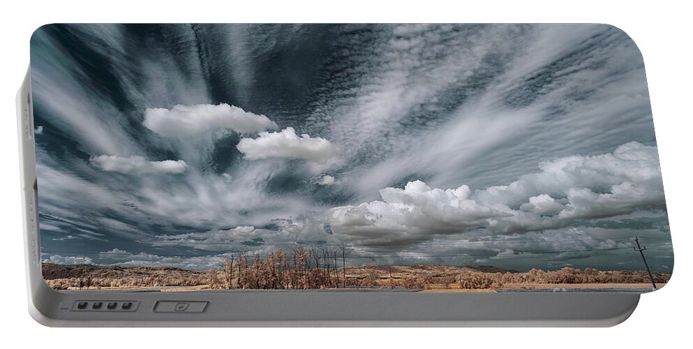 Big Sky Portable Battery Charger featuring the photograph Sky Over Vihre by Norman Gabitzsch
