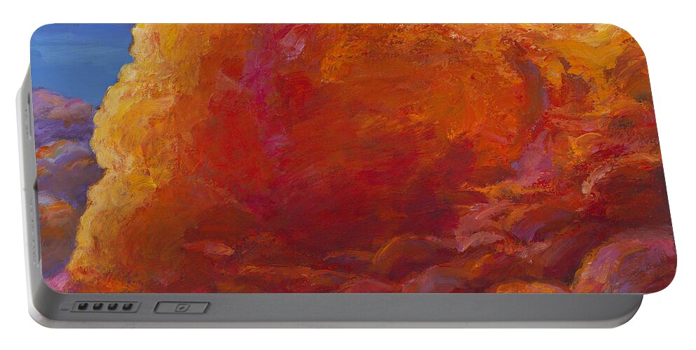 Sunset Portable Battery Charger featuring the painting Skydance by Johnathan Harris