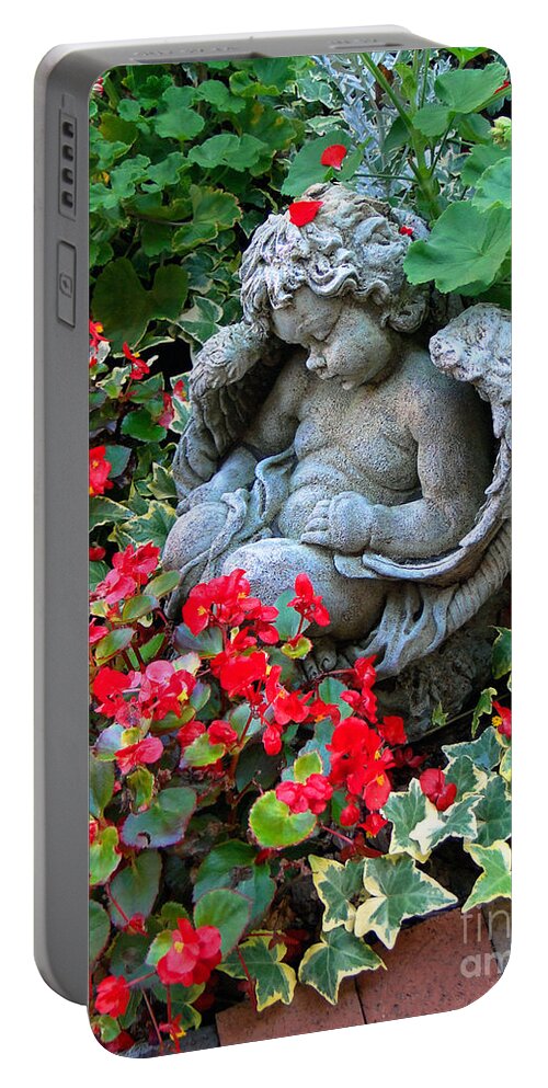 Angel Portable Battery Charger featuring the photograph Sleeping Angel by Sue Melvin