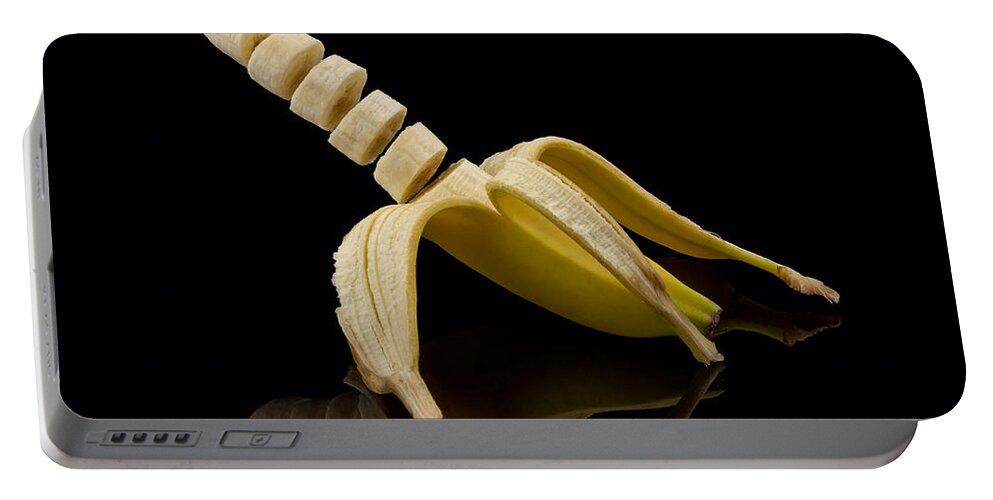 Abstract Portable Battery Charger featuring the photograph Sliced Banana by Gert Lavsen