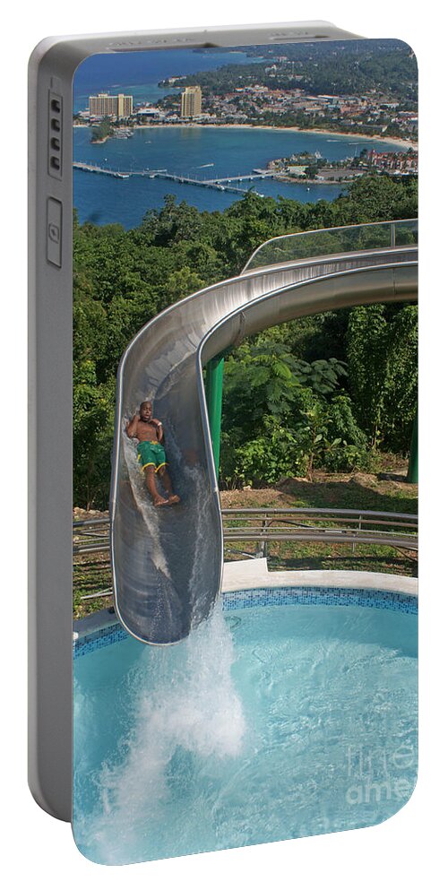 Slide Portable Battery Charger featuring the photograph Slide With a View by David Birchall