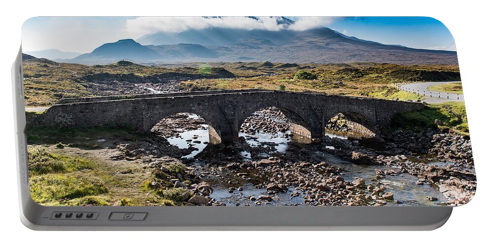 Black Cuillin Portable Battery Charger featuring the photograph Skye Cuillin from Sligachan by Gary Eason