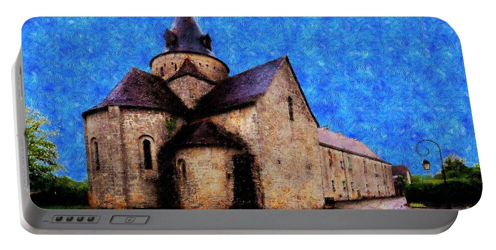 Vincent Van Gogh Portable Battery Charger featuring the photograph Small Church 1 by Jean Bernard Roussilhe