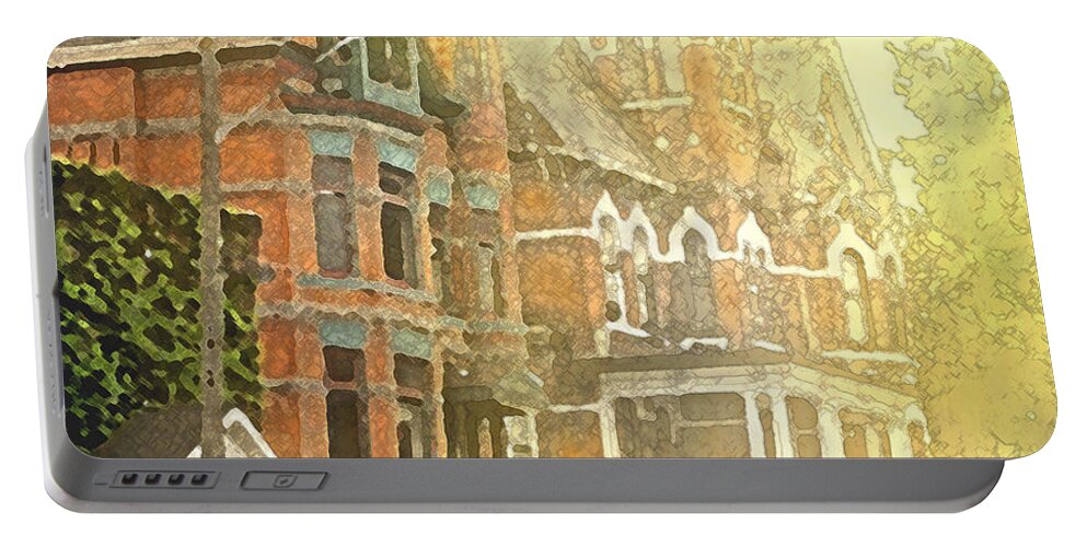 Brockville Portable Battery Charger featuring the digital art Small Town Memories by Ian MacDonald
