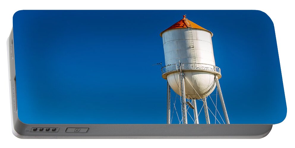 Water Tower Portable Battery Charger featuring the photograph Small Town Water Tower by Todd Klassy