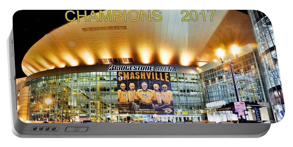 Smashville Western Conference Champions 2017 Portable Battery Charger featuring the photograph SMASHVILLE Western Conference Champions 2017 by Lisa Wooten