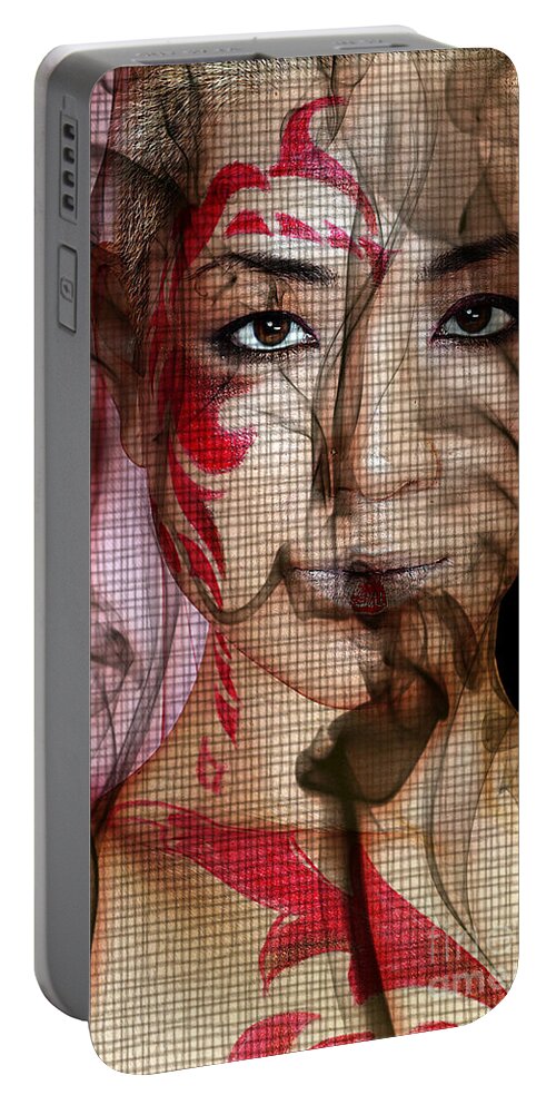 Clay Portable Battery Charger featuring the digital art Smoking Web by Clayton Bruster