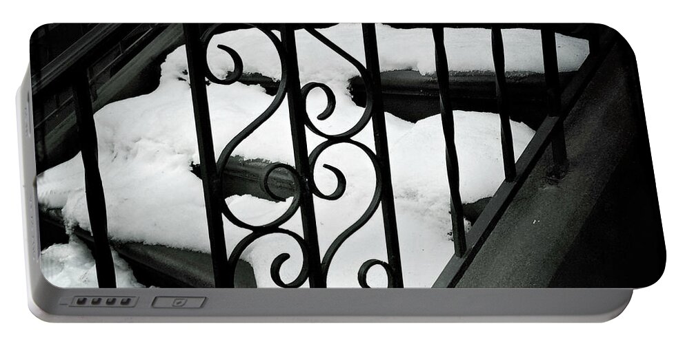 Snow Portable Battery Charger featuring the photograph Snow a la Mode by Miriam Danar